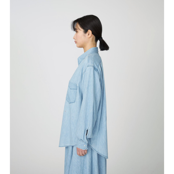 나나미카 레귤러 카라 라이트 데님 셔츠 2컬러 S25SG087
