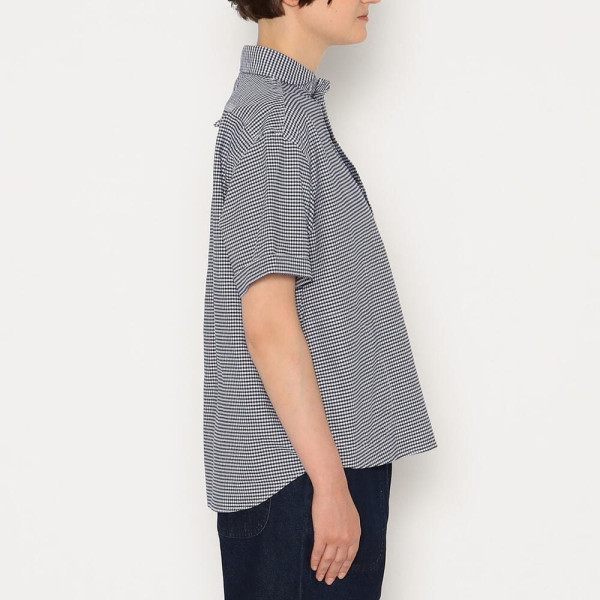 단톤 여성 옥스퍼드 라운드 카라 풀오버 패턴 반팔 셔츠 2컬러 DT-B0283 OXP DNB251L104-0006