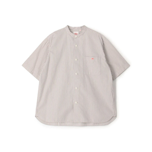 단톤 코튼 린넨 반팔 밴드 카라 스트라이프 셔츠 2컬러 JD-3788 SCP DNB251M104-0009