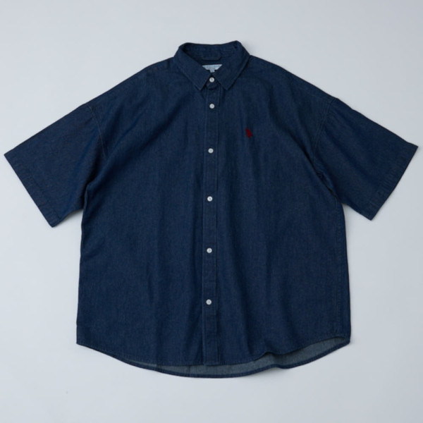 퍼블럭스 U.S. POLO ASSN. 유에스폴로에센 별주 자수 데님 쇼트 슬리브 셔츠 3컬러 3105291600005
