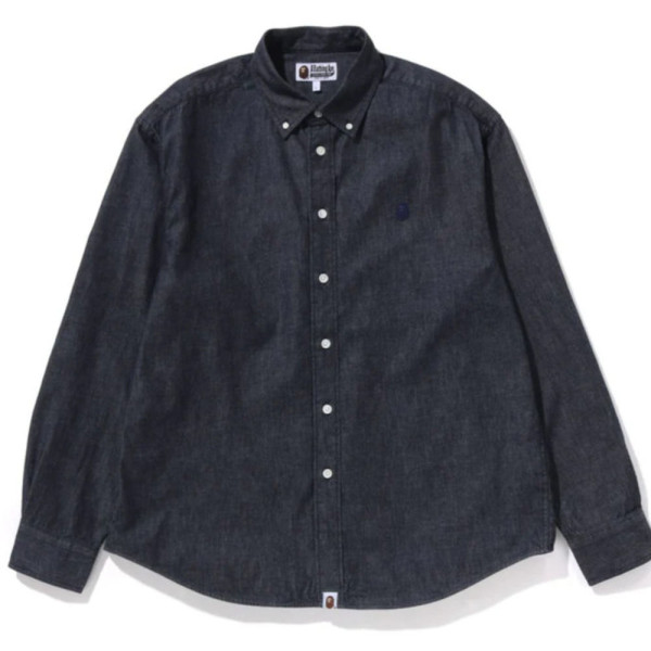 베이프 원포인트 라이트 웨이트 데님 롱 슬리브 셔츠 2컬러 1L30131305