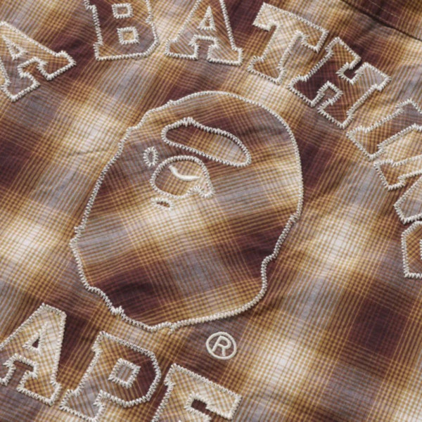 베이프 옴브레 체크 컬리지 릴렉스 핏 셔츠 3컬러 1L30131005