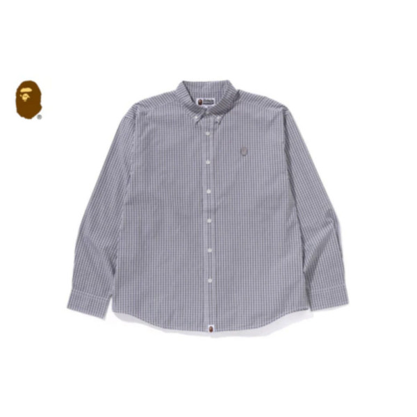 베이프 원포인트 체크 포플린 롱 슬리브 셔츠 2컬러 1L30131304