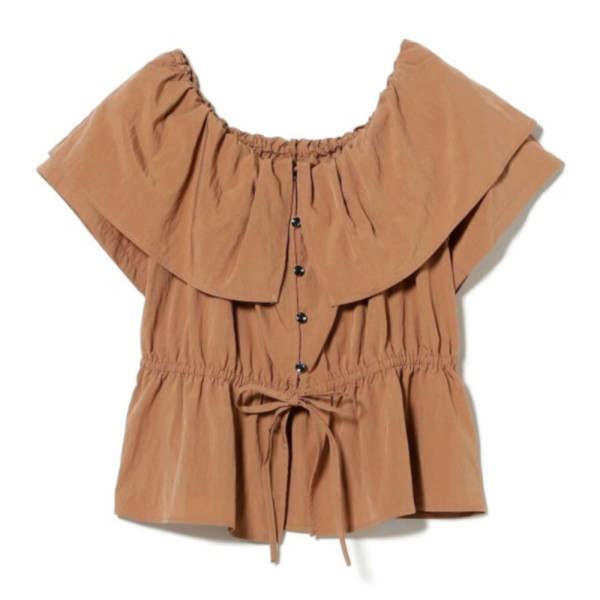 레이 빔즈 러플 카라 오프 더 숄더 블라우스 3컬러 61-01-0940-462