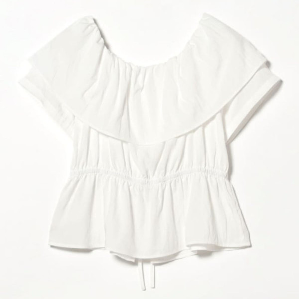 레이 빔즈 러플 카라 오프 더 숄더 블라우스 3컬러 61-01-0940-462