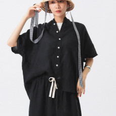 빔즈 보이 린넨 솔리드 스탠드 칼라 셔츠 3컬러 13-01-0134-803