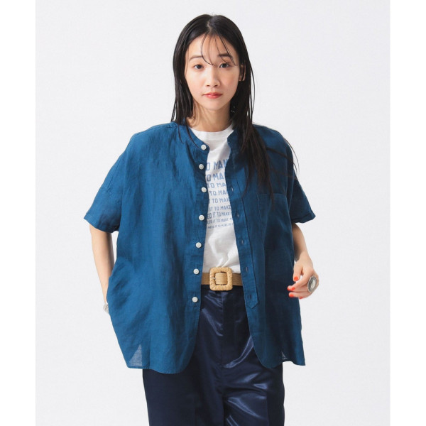 빔즈 보이 린넨 솔리드 스탠드 칼라 셔츠 3컬러 13-01-0134-803