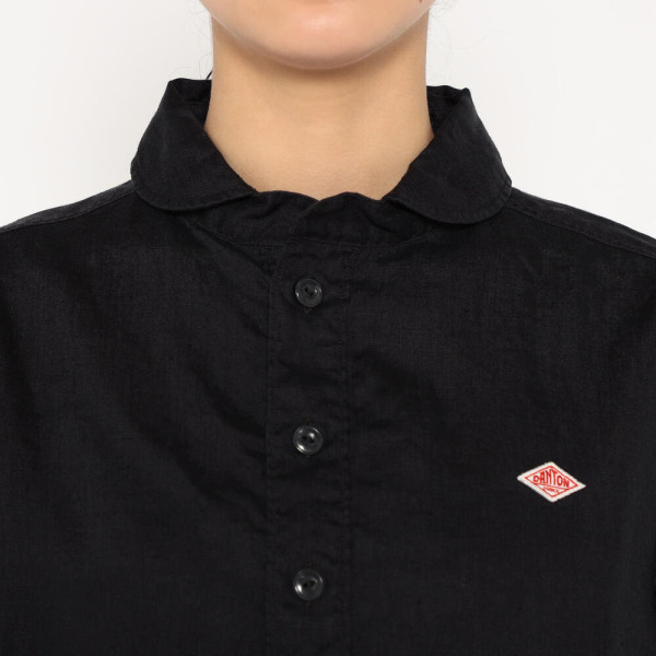 단톤 여성 린넨 라운드 카라 반팔 풀오버 셔츠 2컬러 DT-B0283 FLI DNB251L104-0007