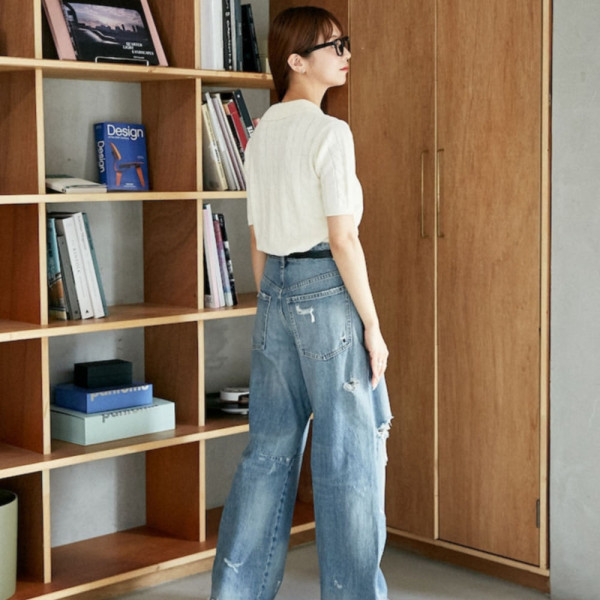 퍼블럭스 U.S. POLO ASSN. 유에스폴로에센 별주 케이블 니트 폴로 셔츠 3컬러 3233291600001