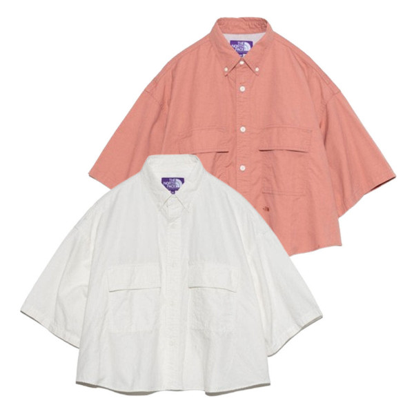 노스페이스 퍼플라벨 버튼 다운 필드 S/S 크롭 셔츠 2컬러 N25SG054