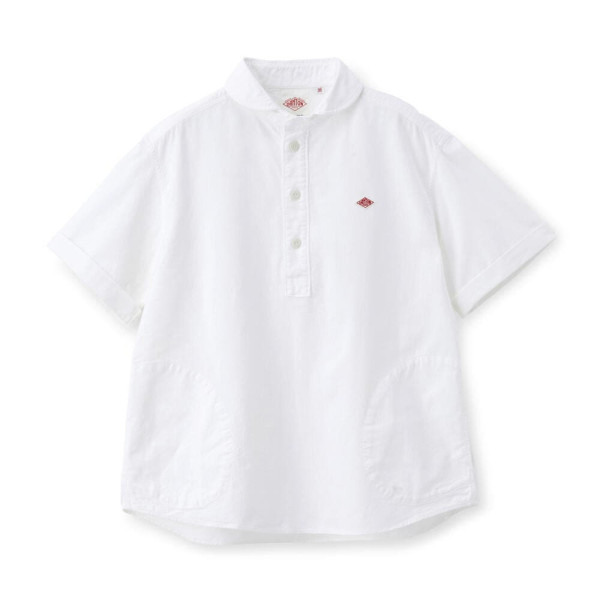 단톤 여성 옥스퍼드 라운드 카라 풀오버 패턴 반팔 셔츠 2컬러 DT-B0283 SOX DNB251L104-0005