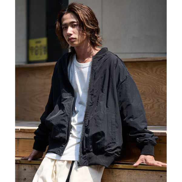 프릭스스토어 릴랙스핏 나일론 플리스 리버시블 MA-1 집업 블루종 5컬러 1251248900726