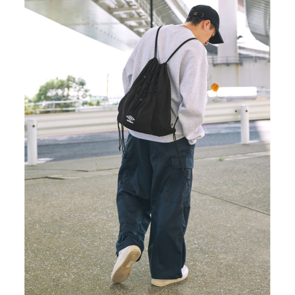 엄브로 별주 로고 자수 나일론 드로우코드 냅색 짐색 2컬러 bg402