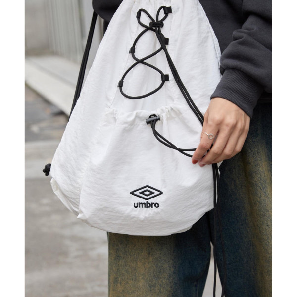 엄브로 별주 로고 자수 나일론 드로우코드 냅색 짐색 2컬러 bg402