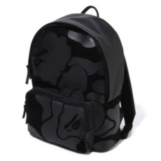 베이프 카모 패치 레더 데이백 백팩 블랙 1L30189004