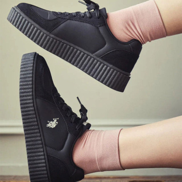 U.S. POLO ASSN. 유에스폴로에센 클리오 조로우 컷팅 통굽 스니커즈 3컬러 PL00813