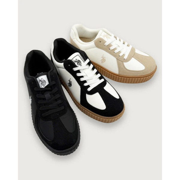 U.S. POLO ASSN. 유에스폴로에센 클리오 조로우 컷팅 통굽 스니커즈 3컬러 PL00813