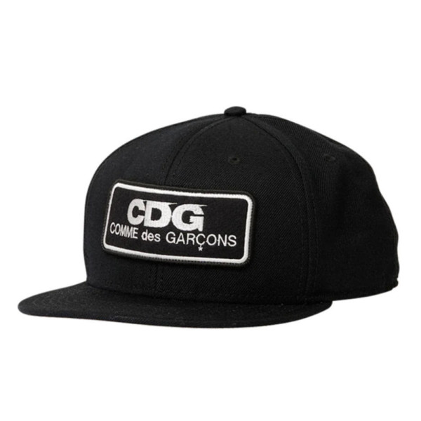 CDG 꼼데가르송 로고 패치 캡 모자 블랙 SZ-K601