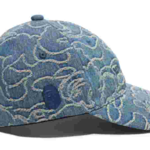 베이프 라인 카모 자카드 멀티 로고 데님 캡 2컬러 1L30180302