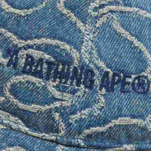 베이프 라인 카모 자카드 멀티 로고 데님 캡 2컬러 1L30180302