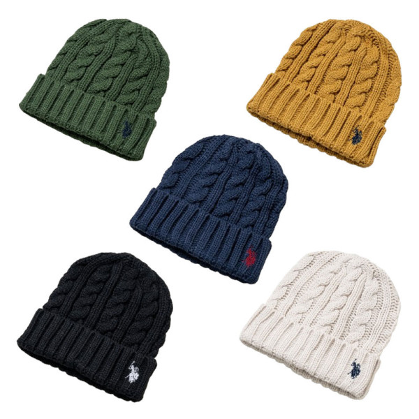 U.S. POLO ASSN. 유에스폴로에센 니트 비니 모자 5컬러 PLM53950