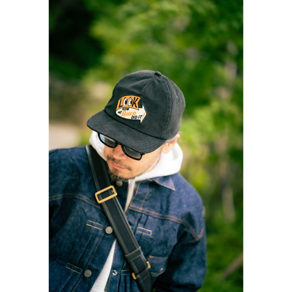 더리얼맥코이 THE REAL McCOY'S 부코 5패널 코듀로이 캡 모자 블랙 BA25106