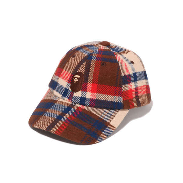 베이프 체크 패널 캡 모자 2컬러 1L80180010