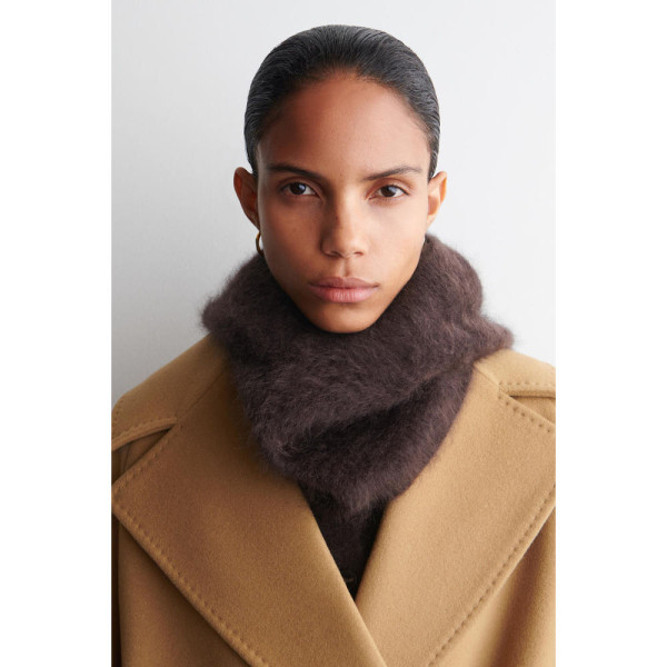 코스 COS 브러쉬드 캐시미어 후드 다크브라운 1291718002