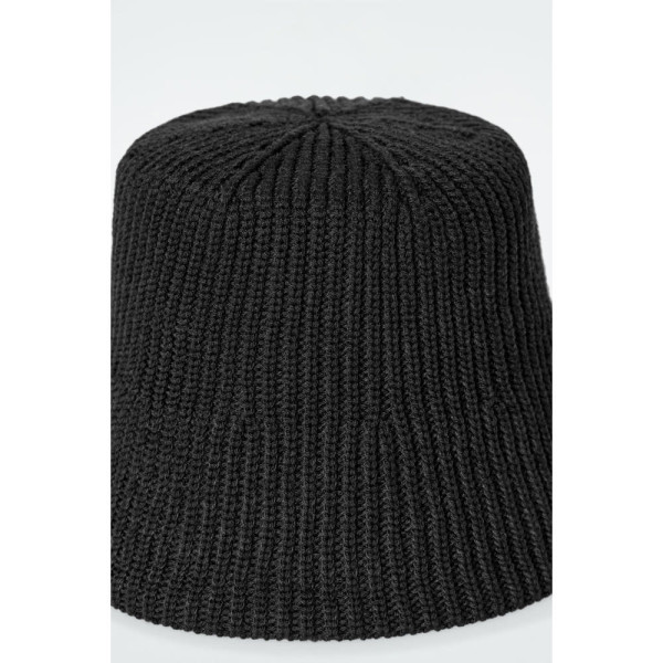 코스 COS 리브 뜨개질 울 블렌드 버킷햇 블랙 1277130001