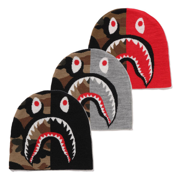 베이프 1ST 카모 샤크 니트 캡 비니 3컬러 1L70181003