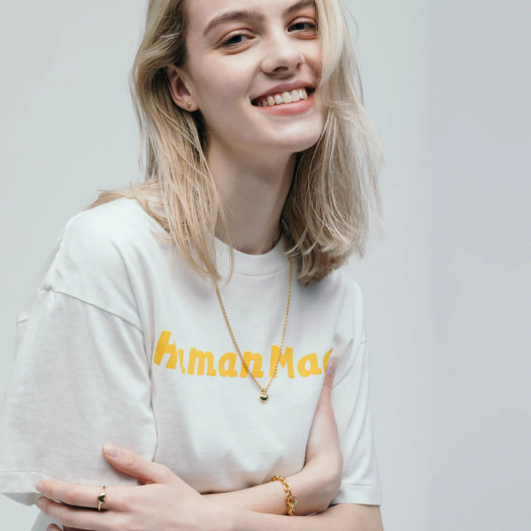 휴먼메이드 하트 실버 팔찌 2컬러 HM29GD070