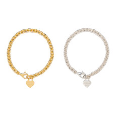 휴먼메이드 하트 실버 팔찌 2컬러 HM30GD086