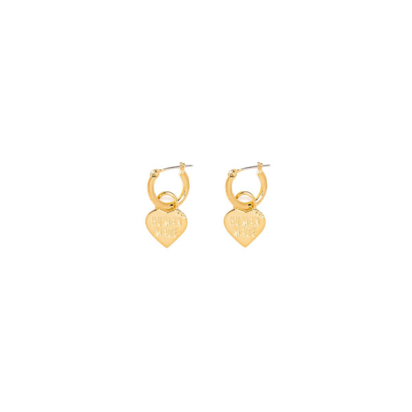 휴먼메이드 하트 실버 귀걸이 2컬러 HM30GD087