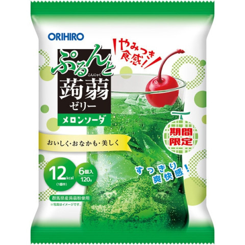 오리히로 ORIHIRO 곤약젤리 蒟蒻 멜론 소다 20g×6개입